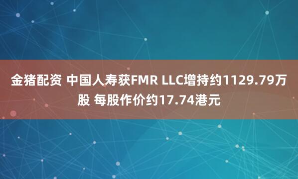 金猪配资 中国人寿获FMR LLC增持约1129.79万股 每股作价约17.74港元