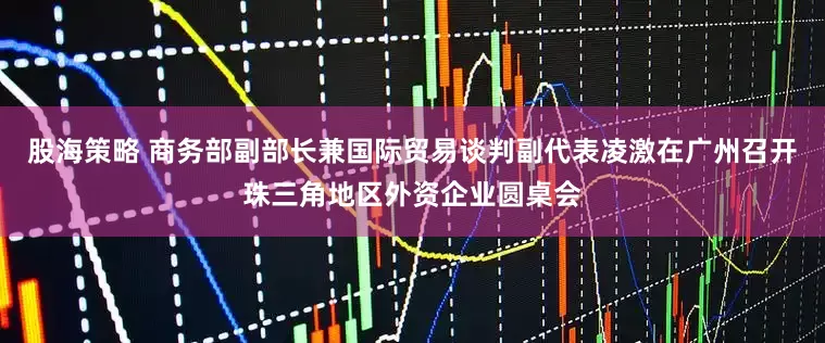 股海策略 商务部副部长兼国际贸易谈判副代表凌激在广州召开珠三角地区外资企业圆桌会